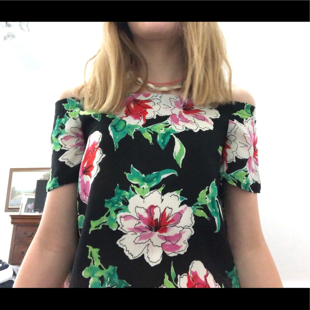 floral off the shoulder top